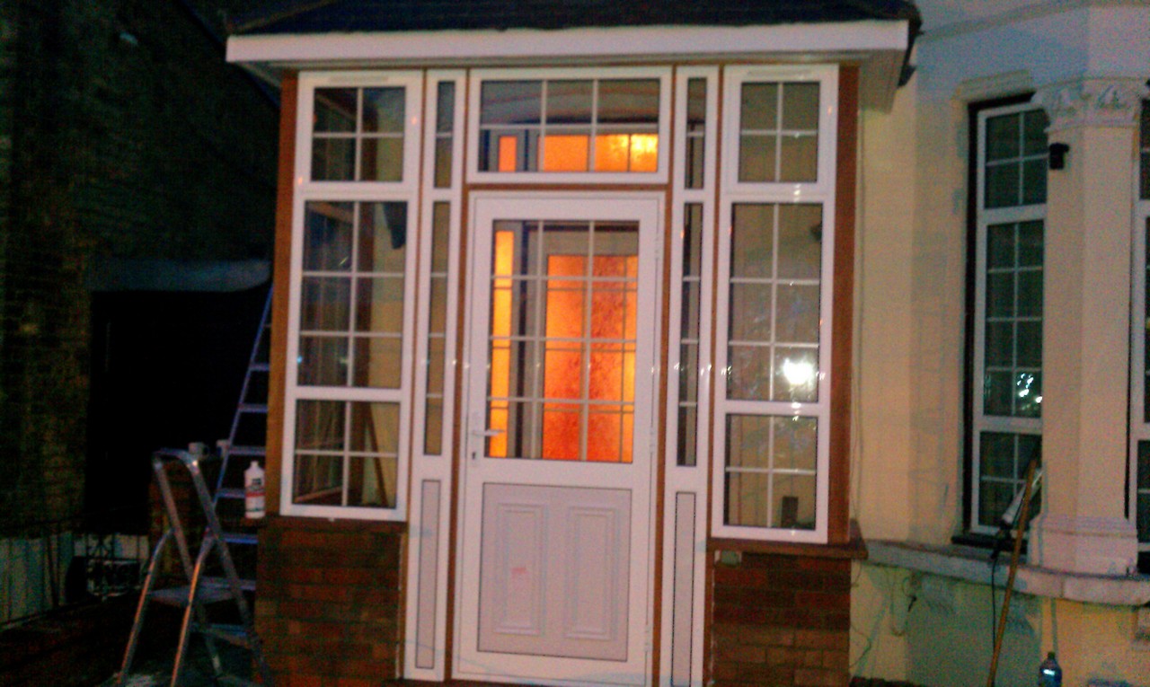 uPVC porch with Georgian bar glazing installed in Olney